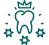 tooth crown star icon